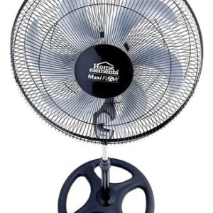 Ventilador De Pie Home Elements Hemfp18p Con 6 Palas De Plástico Color Gris Estructura Color Negro, 45.72cm De Diámetro
