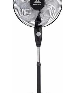 Ventilador Home Elements Maxi Flow Pedestal 18  6 Aspas  45.72 Cm Negro Gris Plástico