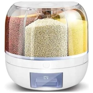 Dispensador Granos Giratorio Secos Organizador Pimenteros Transparente