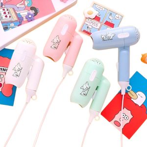 Mini Secador De Cabello Secador De Pelo Plegable Animado Blanco