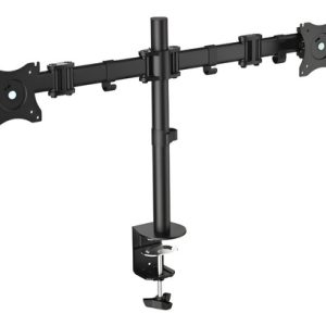 Soporte Para Monitor Doble Brazo De Acero Negro Ma301-22-000