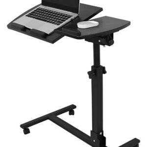 Mesa Para Laptop Plegable Con Llantas Y Altura Ajustable Color Negro