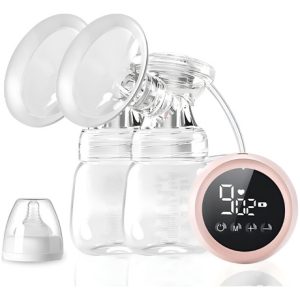 Extractor De Leche Doble Inalámbrico Digital 180ml Silicona