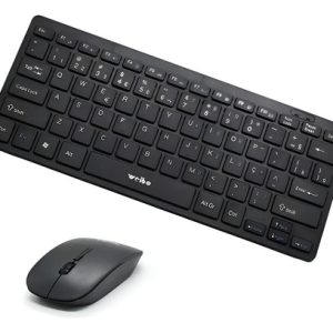 Kit De Teclado Compacto Y Mouse Inalámbricos 2.4 Ghz  Negro Negro