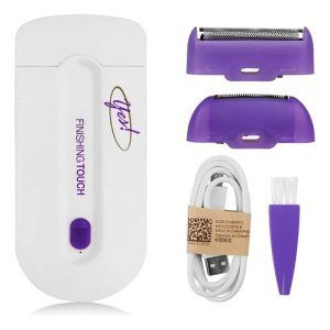 Rasuradora Depiladora Eléctrica Usb Blandar Violeta 2 Cabezal