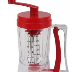 Batidor Manual Mezclador Para Pan Cake Dosificador Rojo