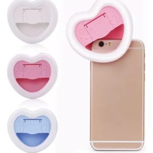 Aro De Luz Para Celular 23 Led Corazon 3 Tonos Fotos Blanco Blanco Cálido