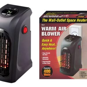 Calefactor Eléctrico Portátil Diseño Prático Con Control Negro