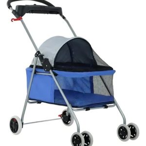 Coche Para Mascotas Paseador Mascotas Plegable Impermeable Color Según Disponibilidad