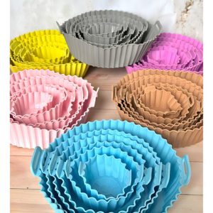 X6 Bandejas De Silicona Para Airfryer Freidora Protector Color Rosa