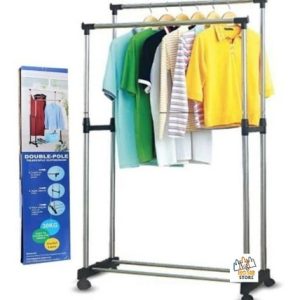 Tendedero De Ropa Doble Tendedero Metalico Organizador  Gris