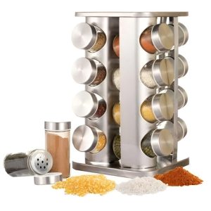 Especiero Giratorio 16 Frascos Cocina Condimentos Color Gris