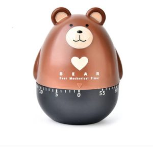 Reloj Mecánico Bear Kitchen Timer, Multiusos, Encantador Oso Marrón