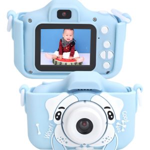 Camara Digital Para Niños Fotos Vídeos Juegos Funda Perro Color Azul