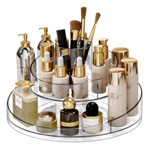 Organizador Acrílico Giratorio 360° Cosméticos Maquillaje Escritorio