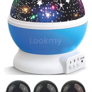 Lámpara Proyector Estrellas Infatil Giratoria Led Usb Mesa Noche
