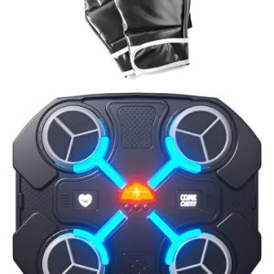 Entrenador De Boxeo Maquina Musical Electrónica+ Guantes Negro