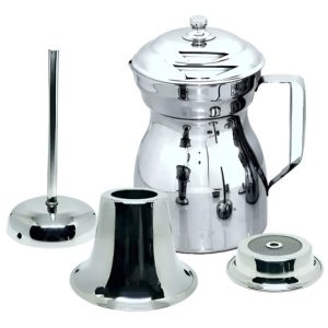 Olleta Chocolatera 1,5 Litros Acero Quirúrgico Accesorios Color Gris