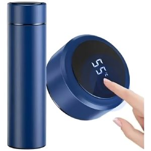 Termo Led Para Estampar Logo Promocional Acero Inoxidable Azul Premium Conserva Temperatura