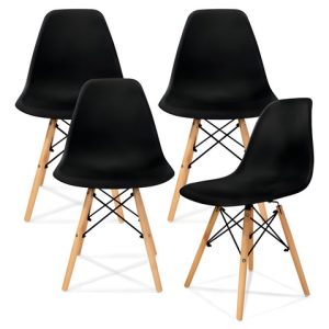 4 Sillas Modernas Para Comedor Y Sala Minimalistas Estructura De La Silla Negro