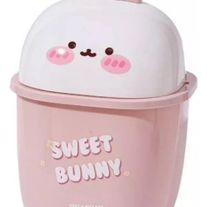 Mini Bote Basura Con Tapa Lindo Cesta Escritorio