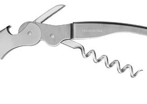 Sacacorchos Abridor Destapador Tramontina Acero Inoxidable Plateado