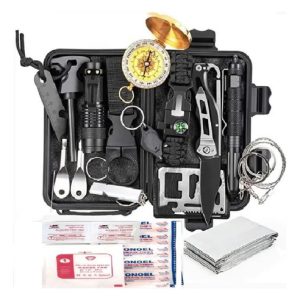 Kit De Herramientas Supervivencia Aire Libre Pesca Camping  Negro