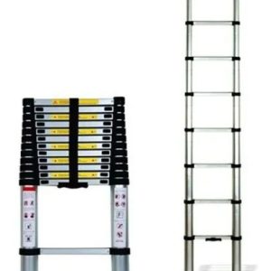 Escalera Plegable Telescópica Retráctil 9 Pasos 2,6 Metros Colores
