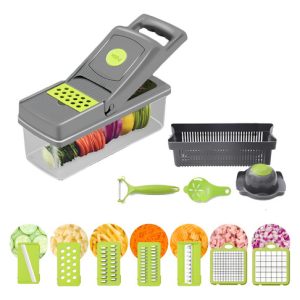 Cortador De Verduras 14 En 1 Picador De Verduras Corta Pela