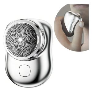 Afeitadora Eléctrica Portátil En Seco Y Húmedo Para Hombre Color Prateado