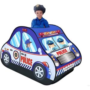 Carpa Juguete Niños Bebe Carro Policía/tanque + 50 Pelotas Azul