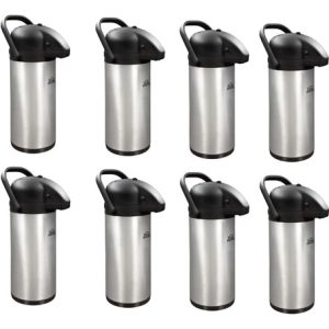 8 Termos Para Cafe Termo En Acero Inoxidable Termo 3 Litros  Plateado