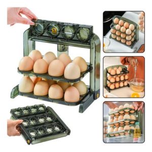 Organizador Estante De Huevos Para Nevera Encimera 3 Niveles Aleatorio