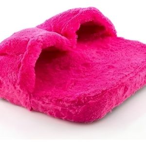 Masajeador De Pies De Peluche Masaje Vibratorio Relajante Fucsia