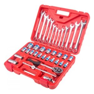 Set De Herramientas Con Estuche 37 Piezas Juego De Copas Gris