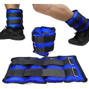 Kit 2 Pesas De Tobillo Ajustables Para Muñecas Piernas 3 Kg Azul