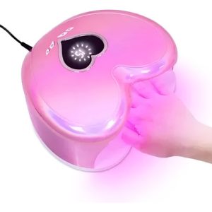 Lampara Secadora De Uñas Corazón 96w Profesional Rosa