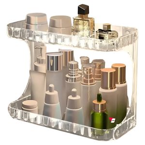 Organizador Acrilico 2 Niveles Adherible Perfumes Maquillaje Agua