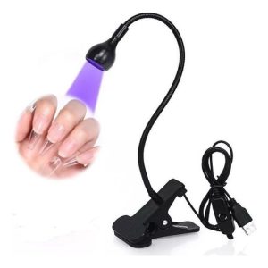 Lámpara Uv-led Uv Clipon Secado Uñas 3w Negro/silver
