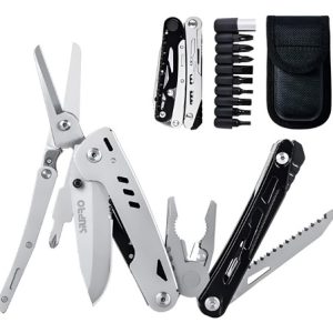 Alicate Multiherramienta Destornillador Navaja Sierra Tijera Plateado