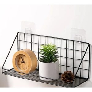 Repisa Metálica Colgante Pared Organizador Estante Flotante Negro