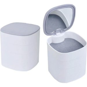 Joyero Giratorio Multifuncional Organizador De Accesorios  Blanco