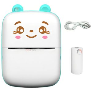 Mini Impresora Térmica Portátil De Bolsillo Notas Bluetooh Color Azul Claro
