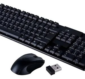 Combo Teclado Inalámbrico + Mouse Óptico Pc 2.4ghz Negro