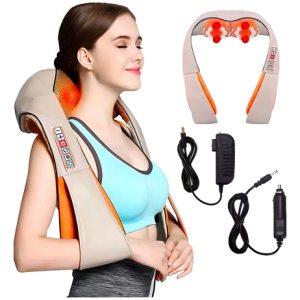 Masajeador Eléctrico Portátil Para Cuello Genérica Masajeador De Cuello Genérica Beige
