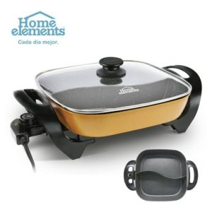 Sartén Eléctrico Home Elements Cuadrado 2 Divisiones 30x30 N/a