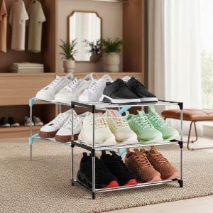 Zapatero 3 Niveles Organizador De Zapatos Estante Shoe Rack  Negro