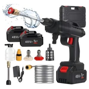 Hidrolavadoras Inalámbrica Pistola De Lavado Alta Presión Negro