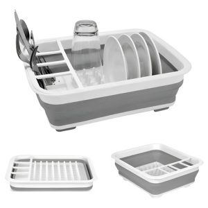 Escurridor De Platos Plegable Secaplatos Color Blanco