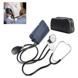 Tensiometro Brazo Manual Estetoscopio Pulsos Corazon Negro Tensiometro